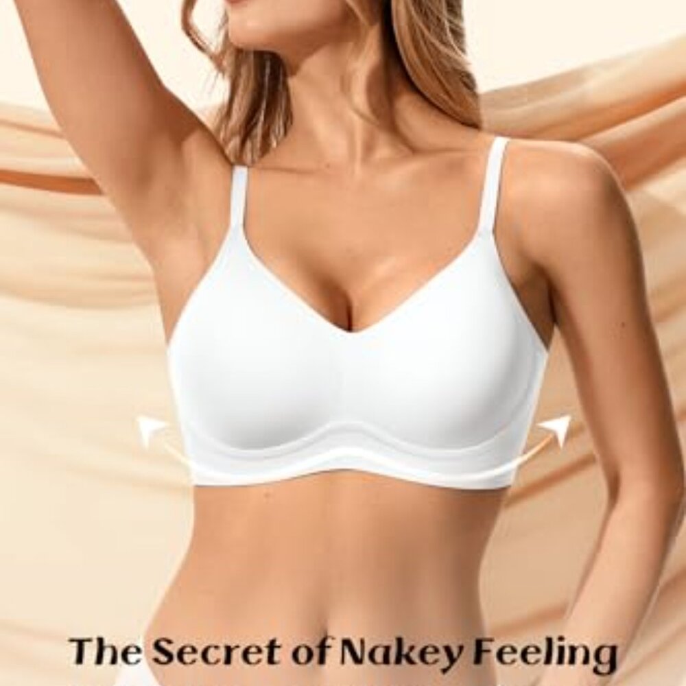 Wireless Push Up Bra Seamless Support Tshirt Bral… - image 6